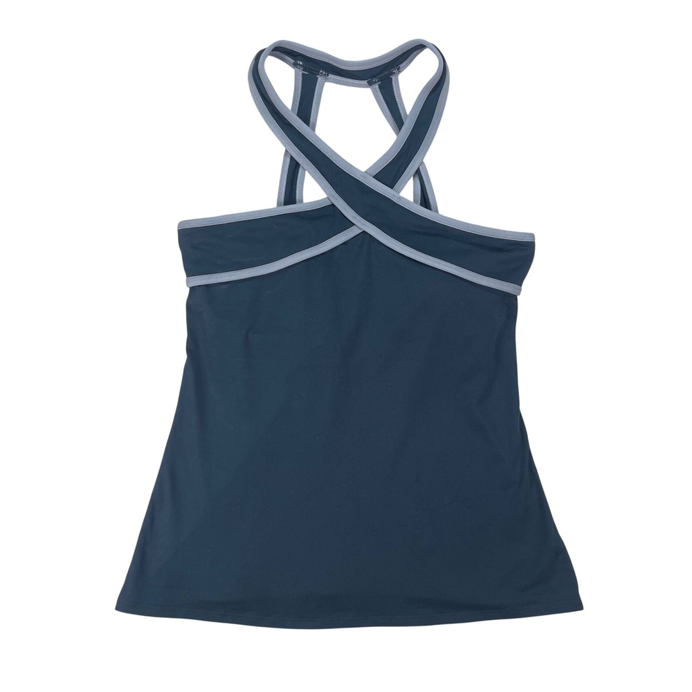 Fabletics Black Crisscross Halter Tank Top Athletic Workout Gym Sporty